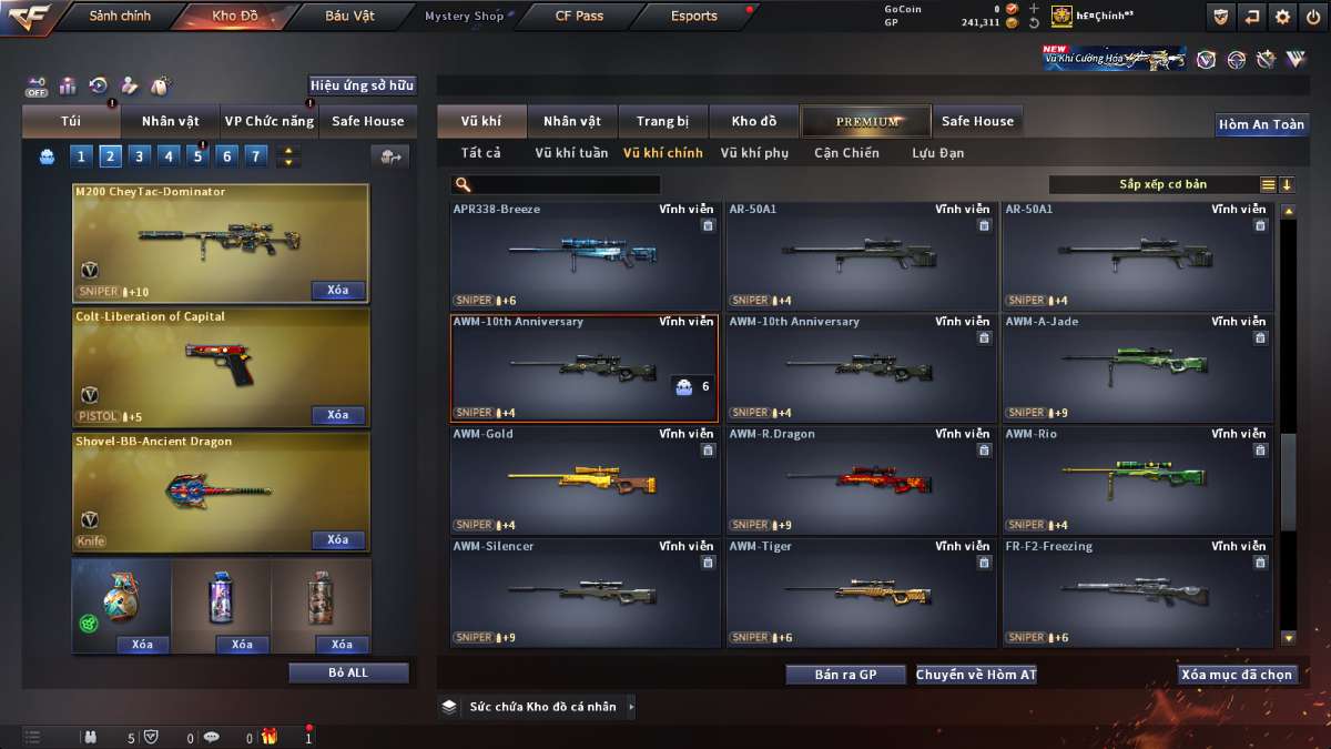 shop acc cf uy tin gia re